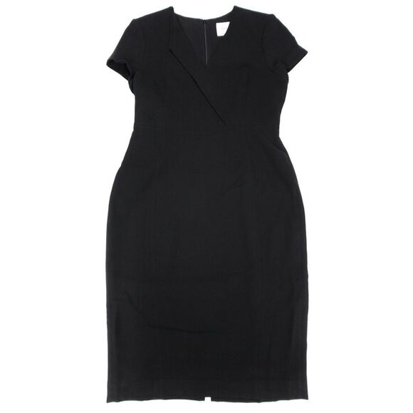 LK Bennett Dr Eline Single Lapel Tailored Midi Sheath Dress Minimal 12 Black